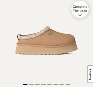 UGG Tan Mules with Decorative Trim